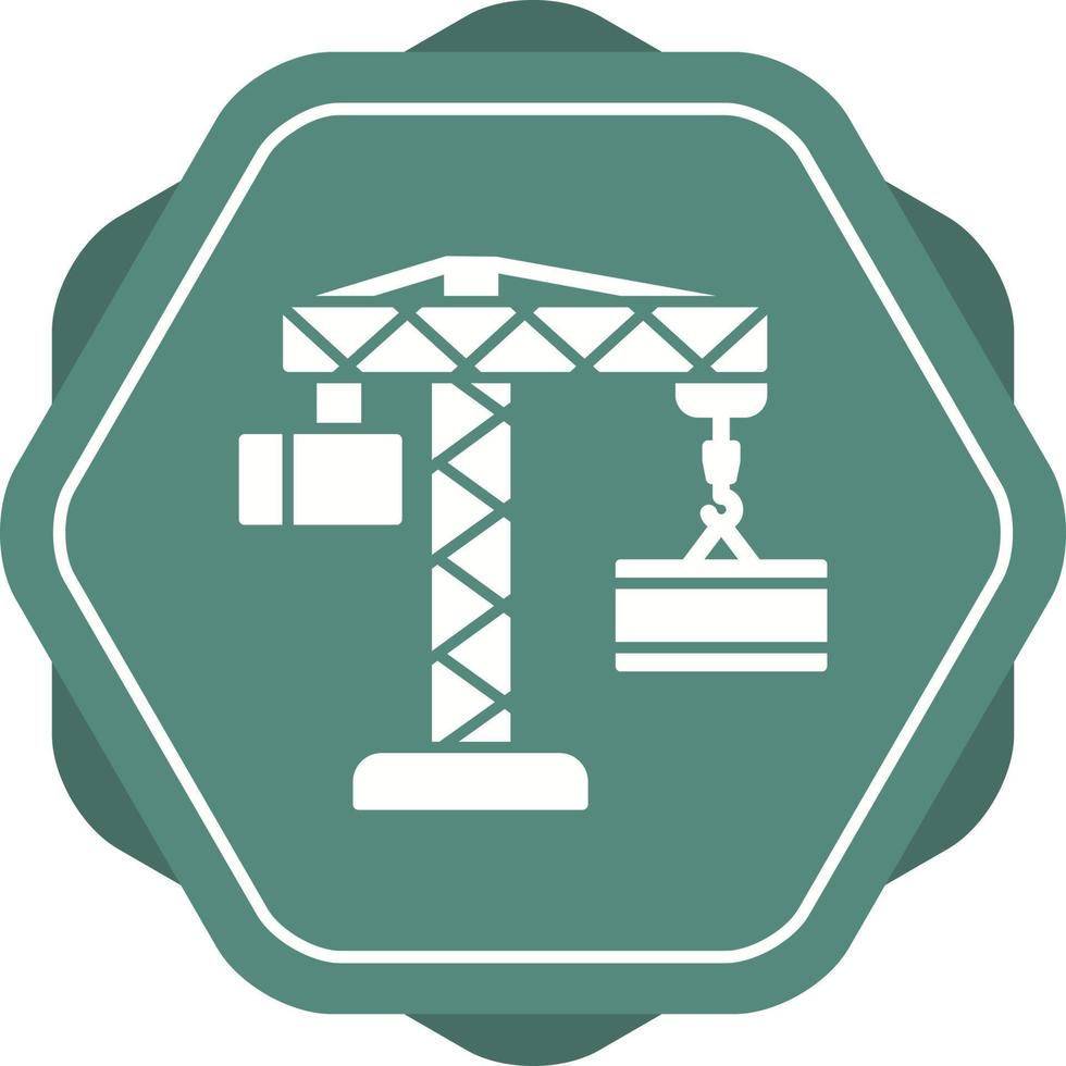 Crane Lifting Vector Icon