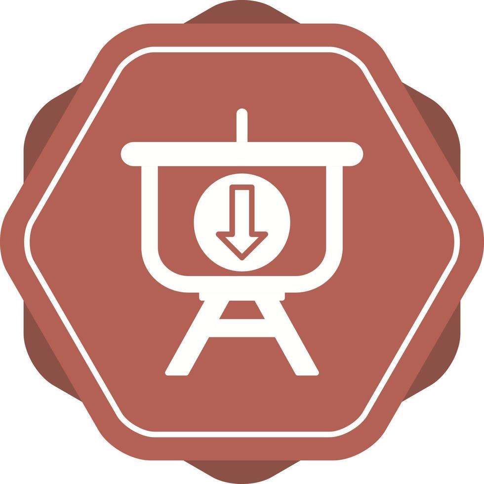 Downloading Presentation Vector Icon