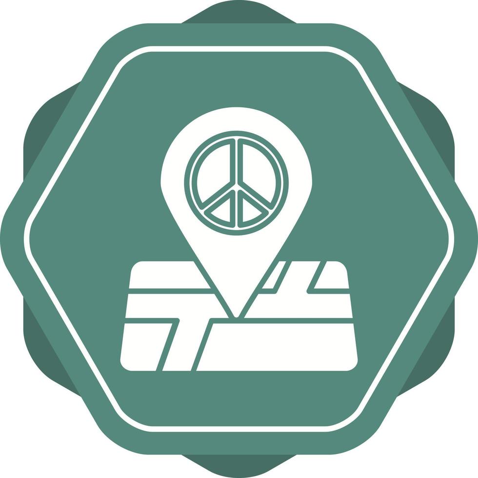 Peace Location Vector Icon