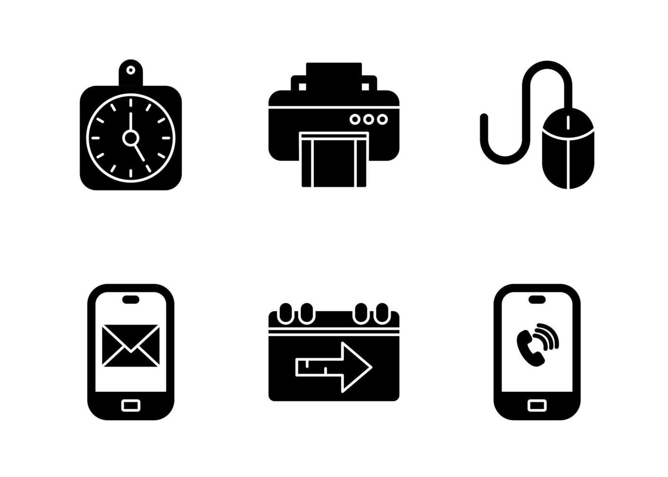 Contact us Vector Icon Set