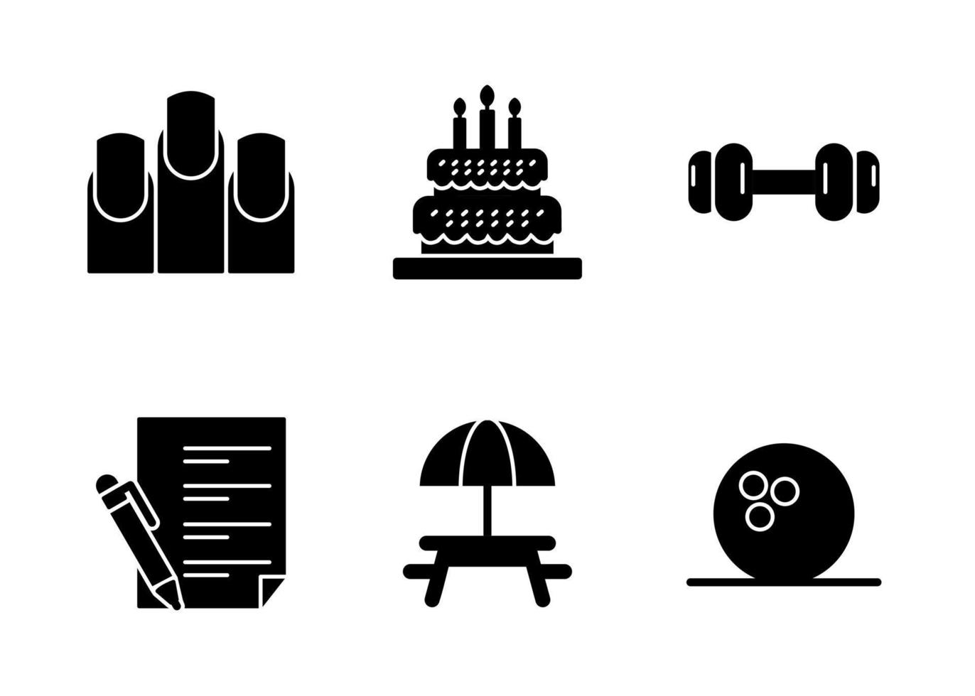 Free time Vector Icon Set