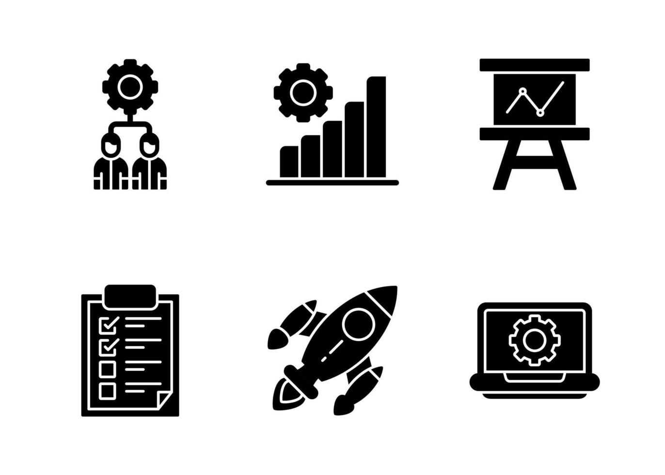 Growth Hacking Vector Icon Set
