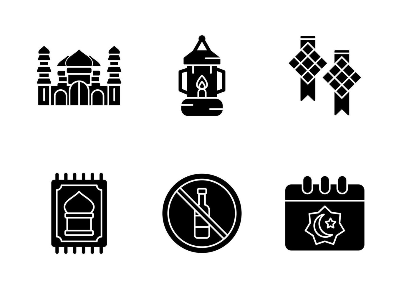 Muslim Vector Icon Set