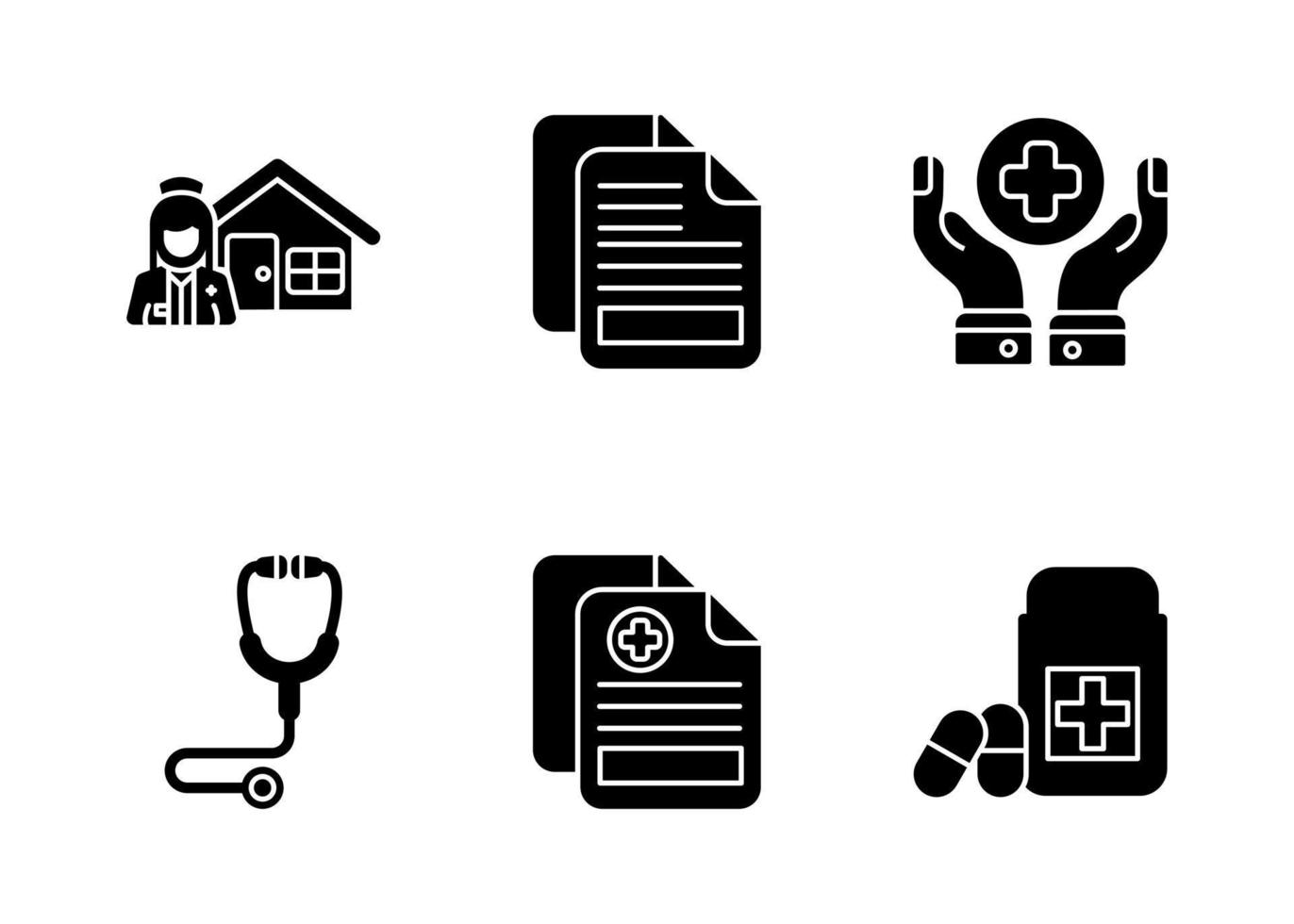 Nursing Home Vector Icon Set