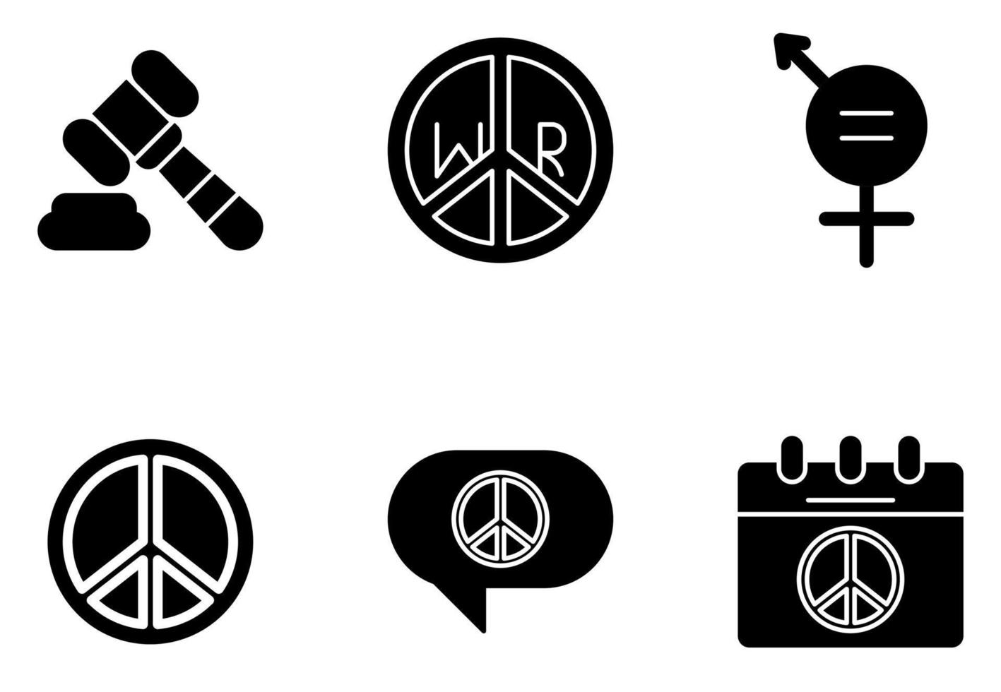 Peace Vector Icon Set