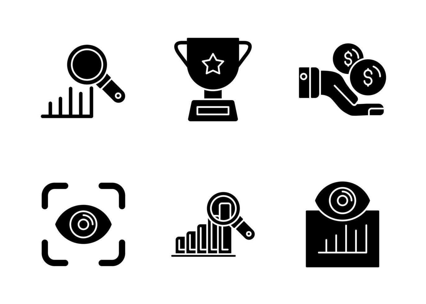 Goal Setting Vector Icon Set