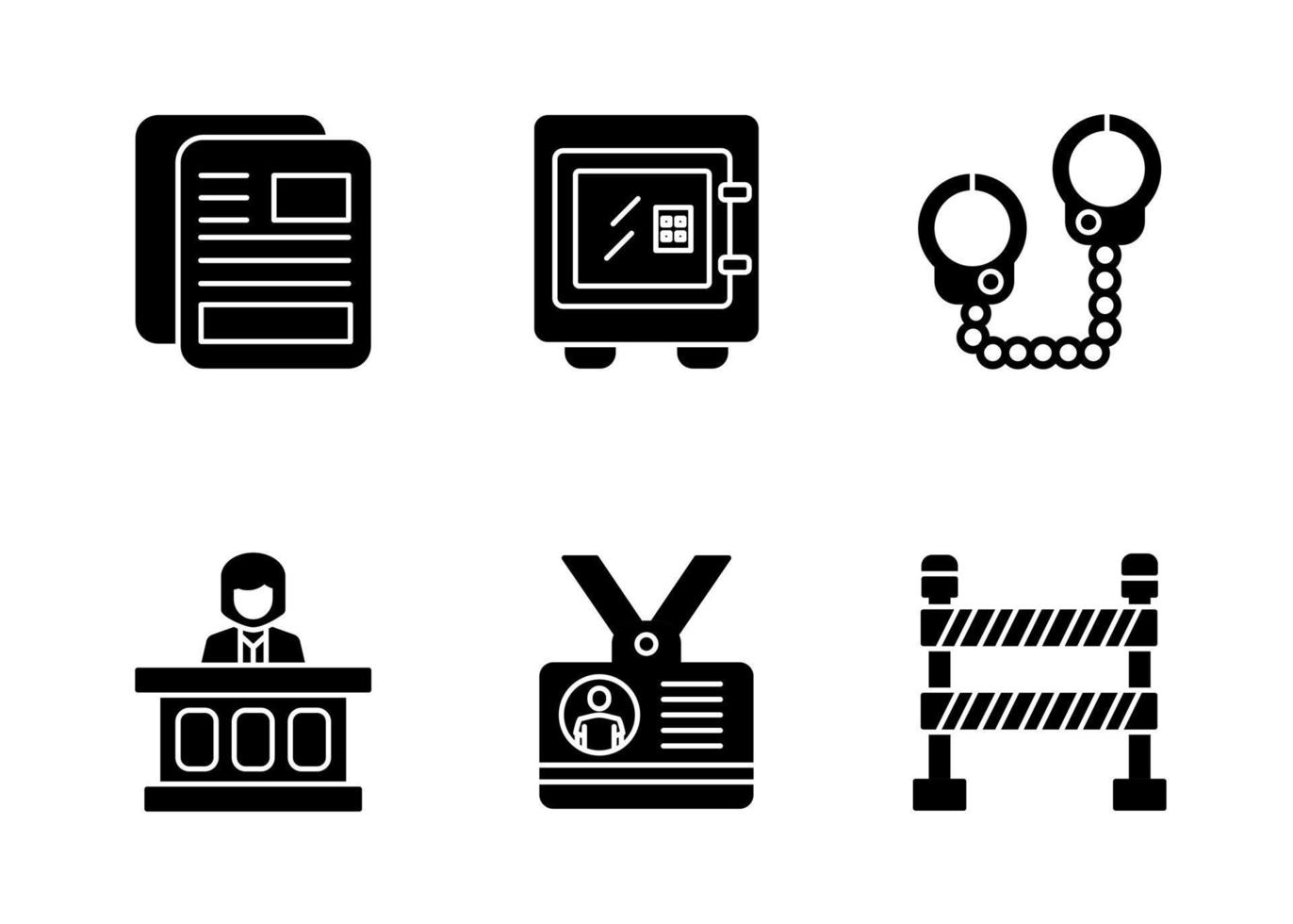 Law and Justice Vector Icon Set