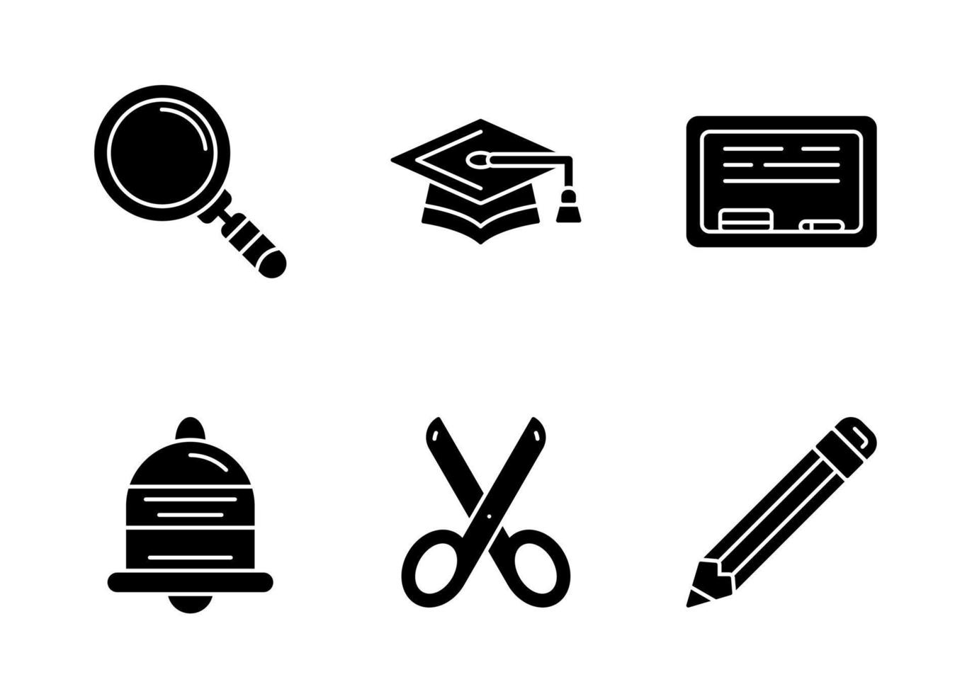 conjunto de iconos de vector de educación