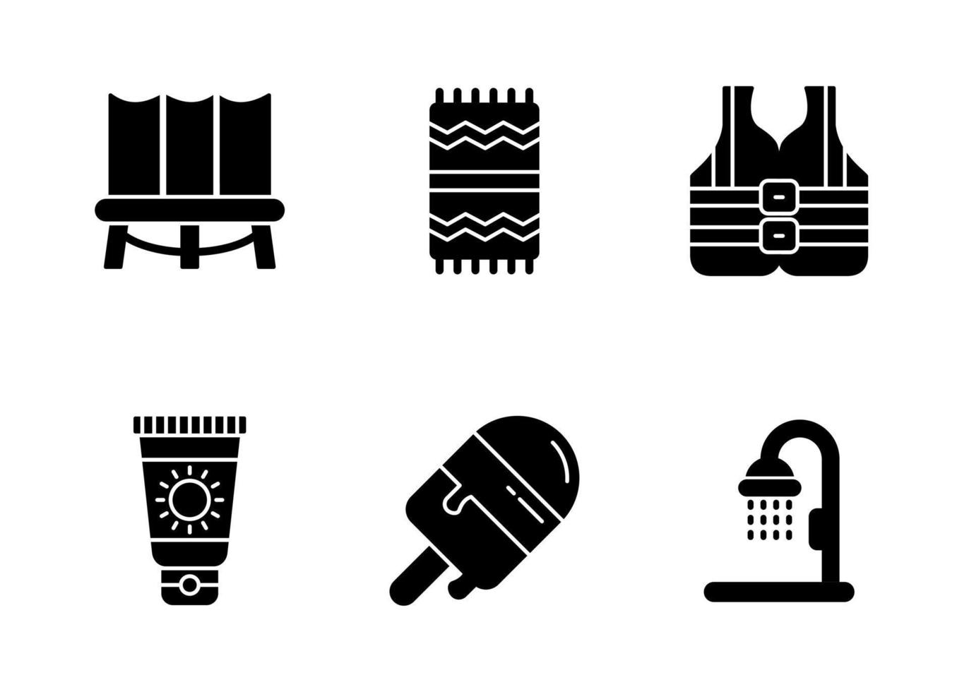 Water Park Vector Icon Set