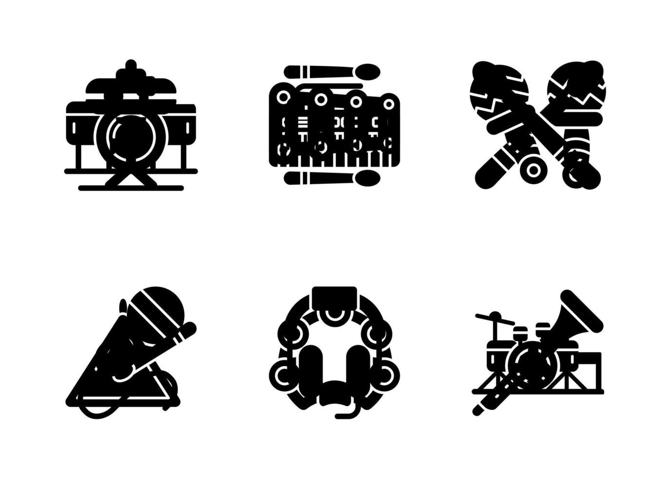 conjunto de iconos de vector de música