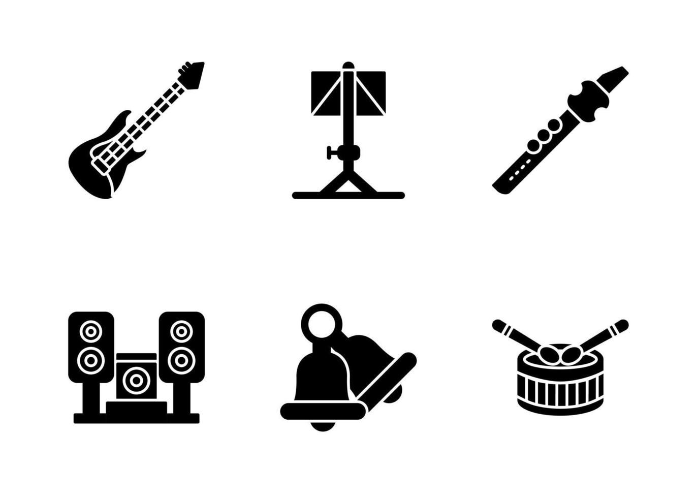 conjunto de iconos de vector de música