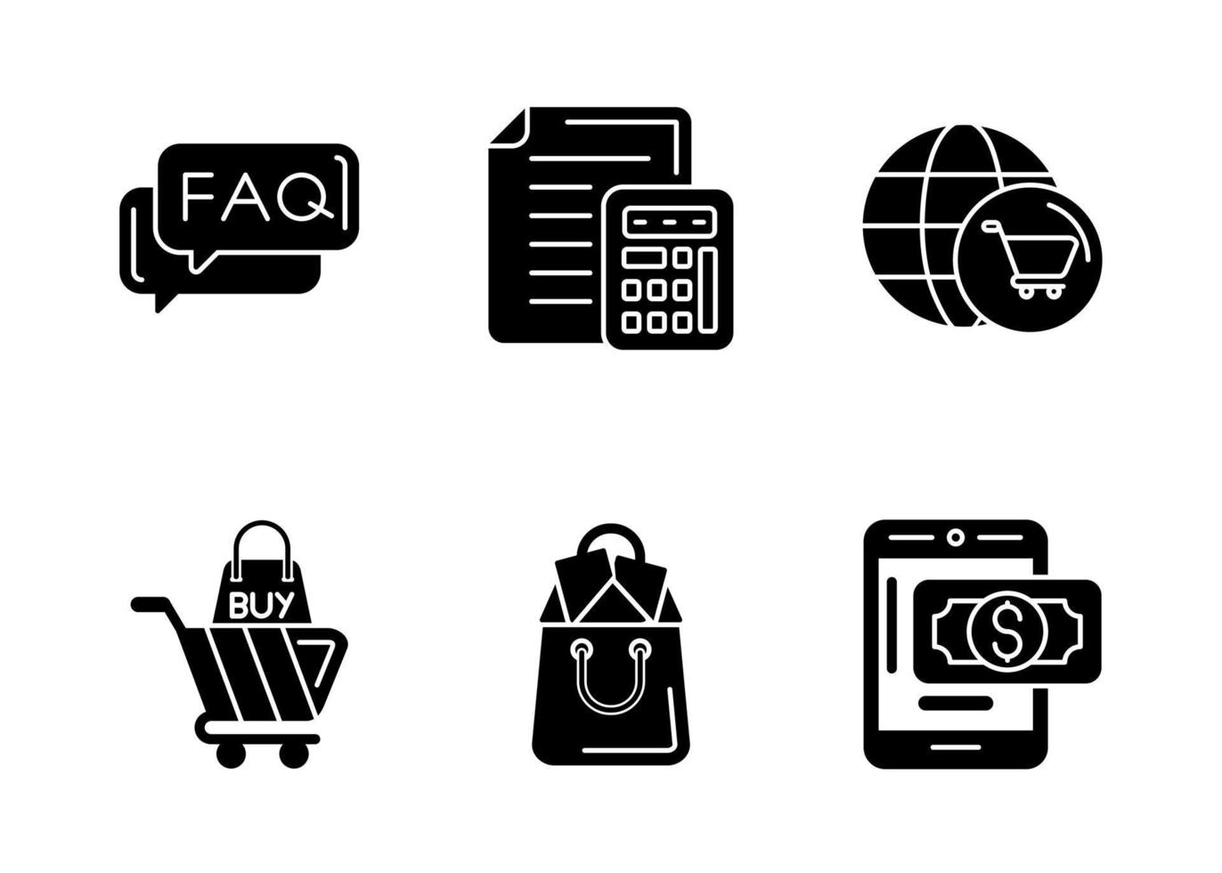 Online Shopping Vector Icon Set