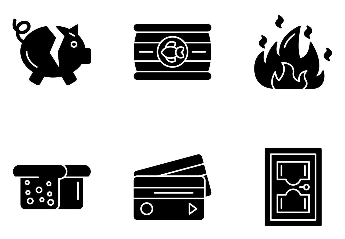 Poverty Vector Icon Set