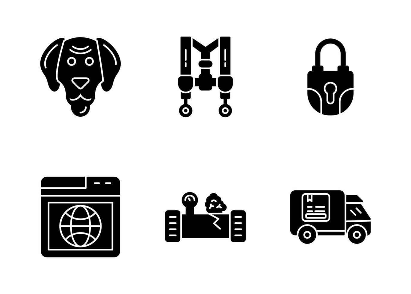 conjunto de iconos de vector de seguridad en el trabajo