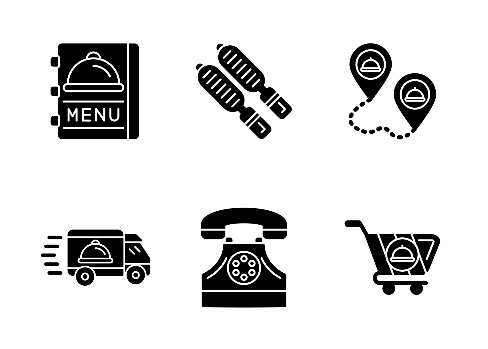 Take away Vector Icon Set 17358220 Vector Art at Vecteezy