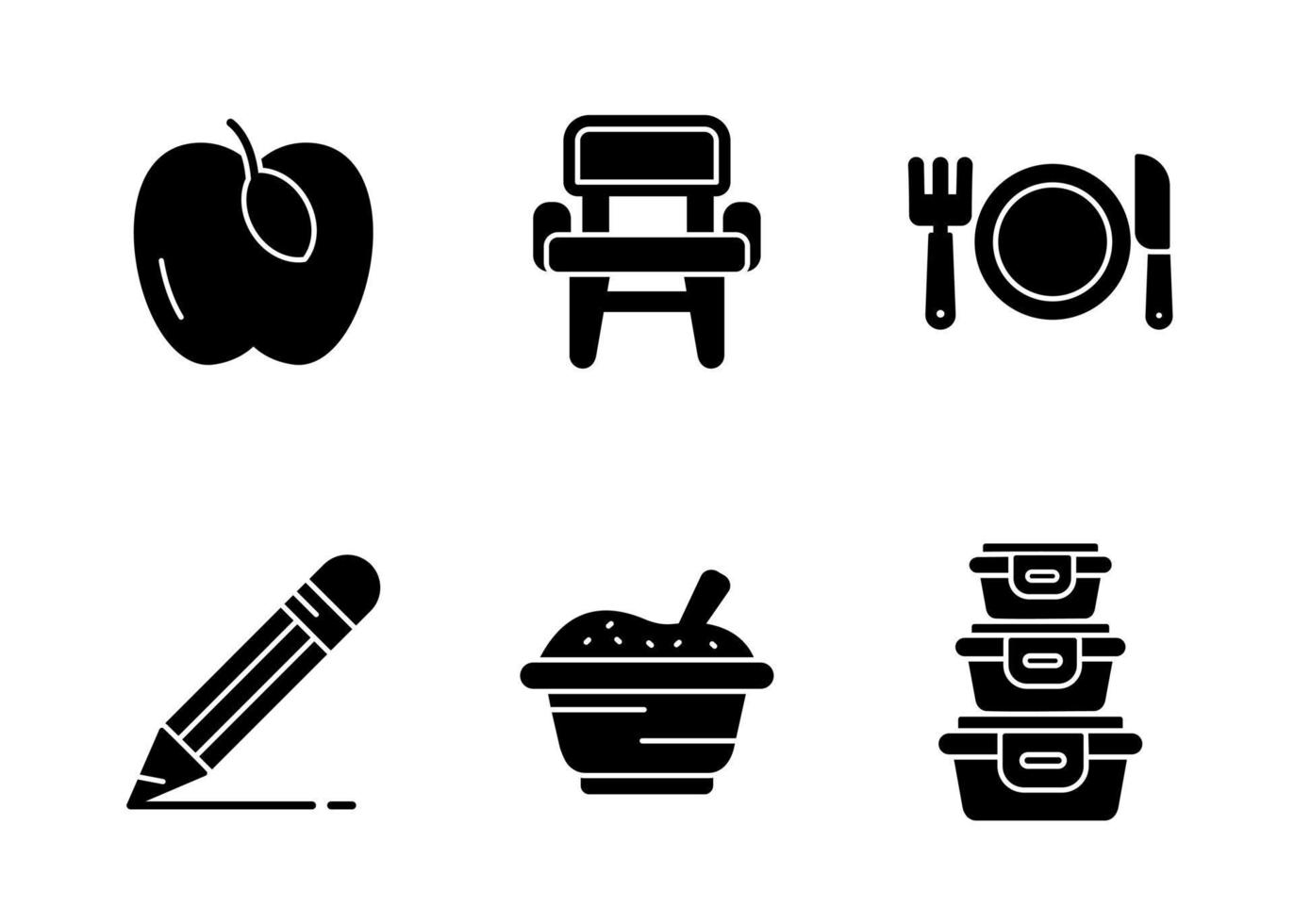 Kids Education Vector Icon Set