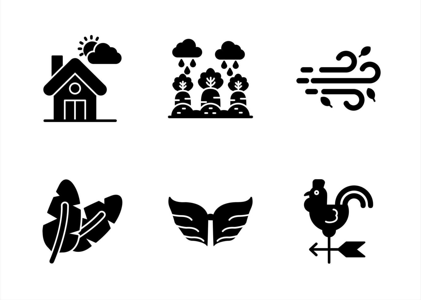 Unique Glyph vector Icon Set