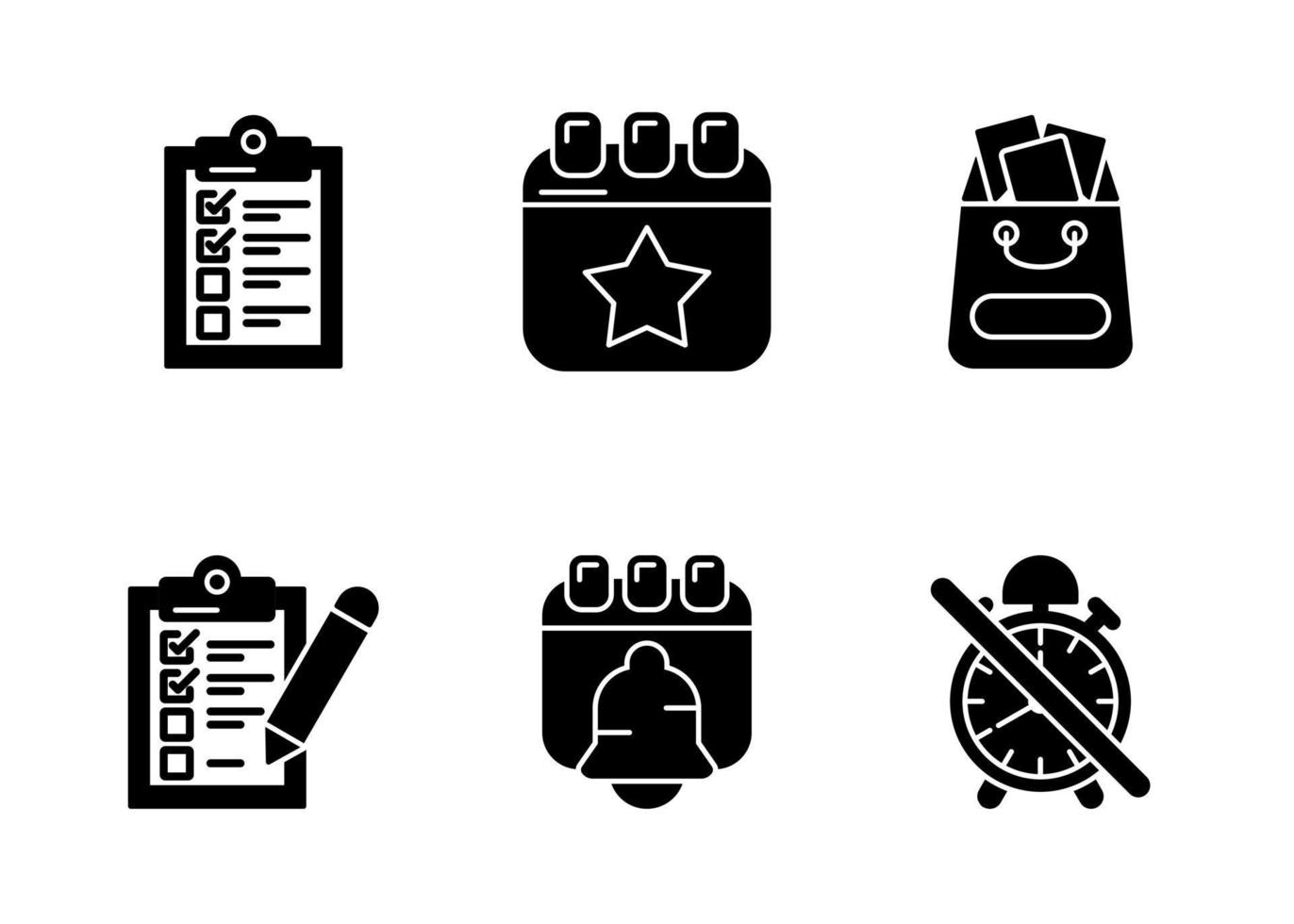 Unique Glyph vector Icon Set