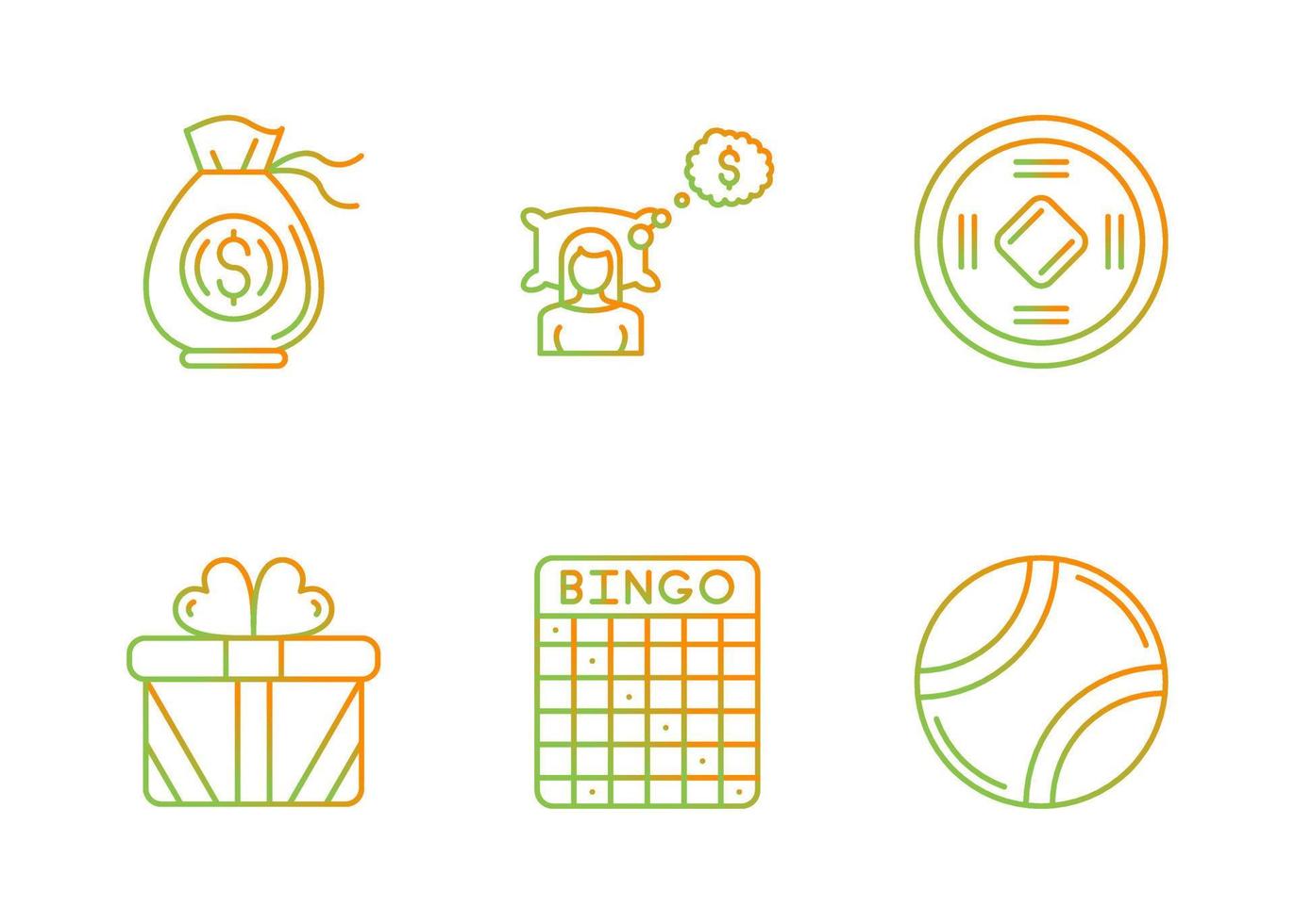 Lottery Vector Icon Set