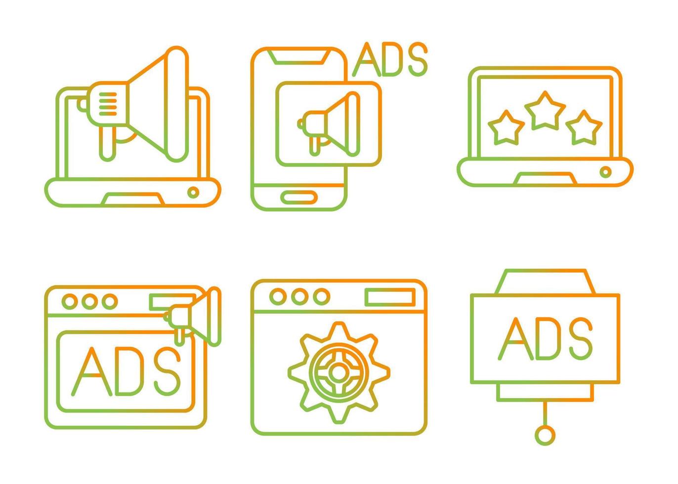 Digital Marketing Vector Icon Set