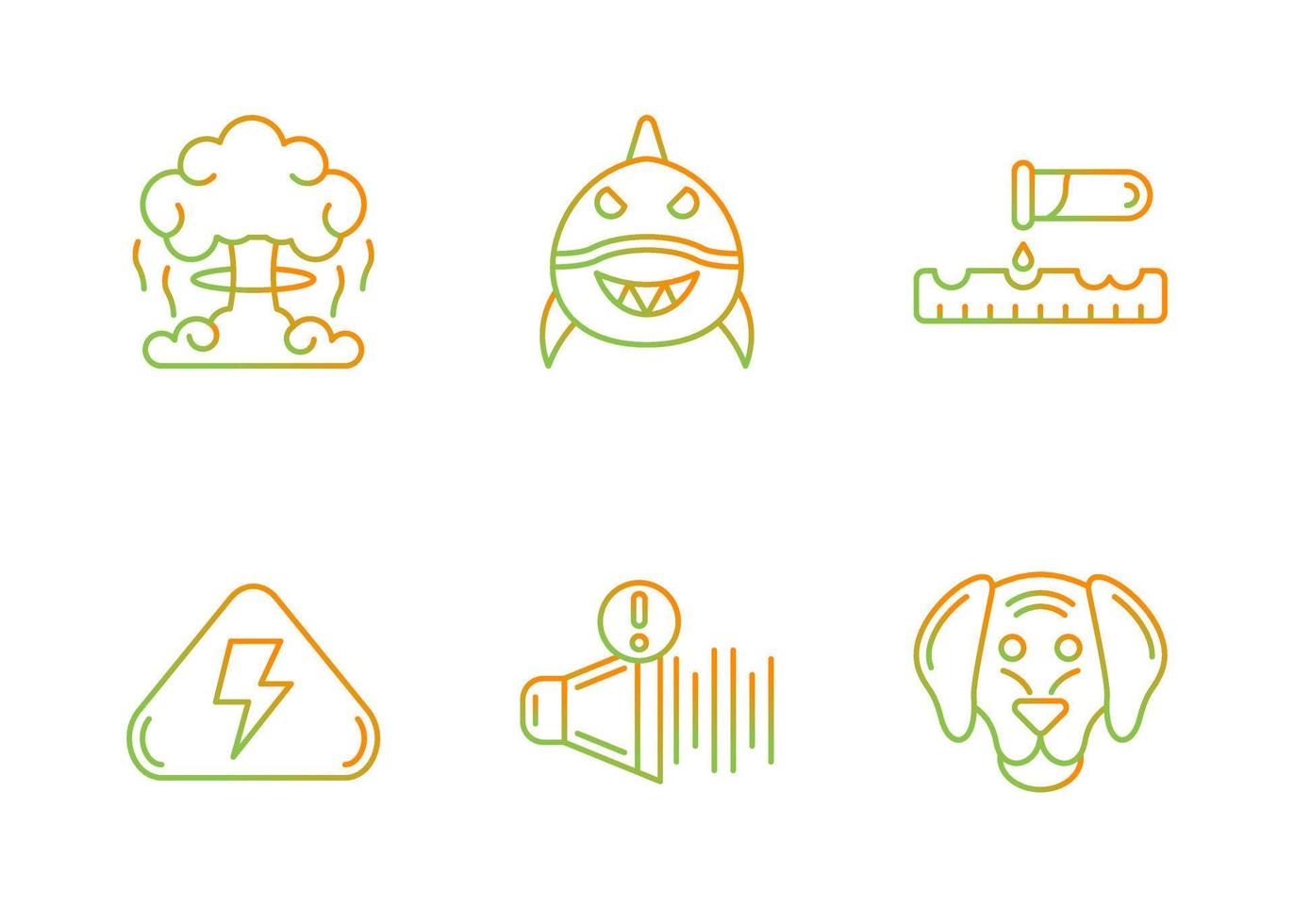 Danger Vector Icon Set