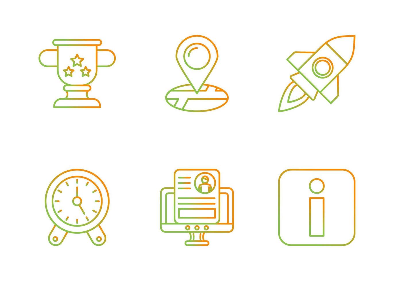 Job Resume Vector Icon Set