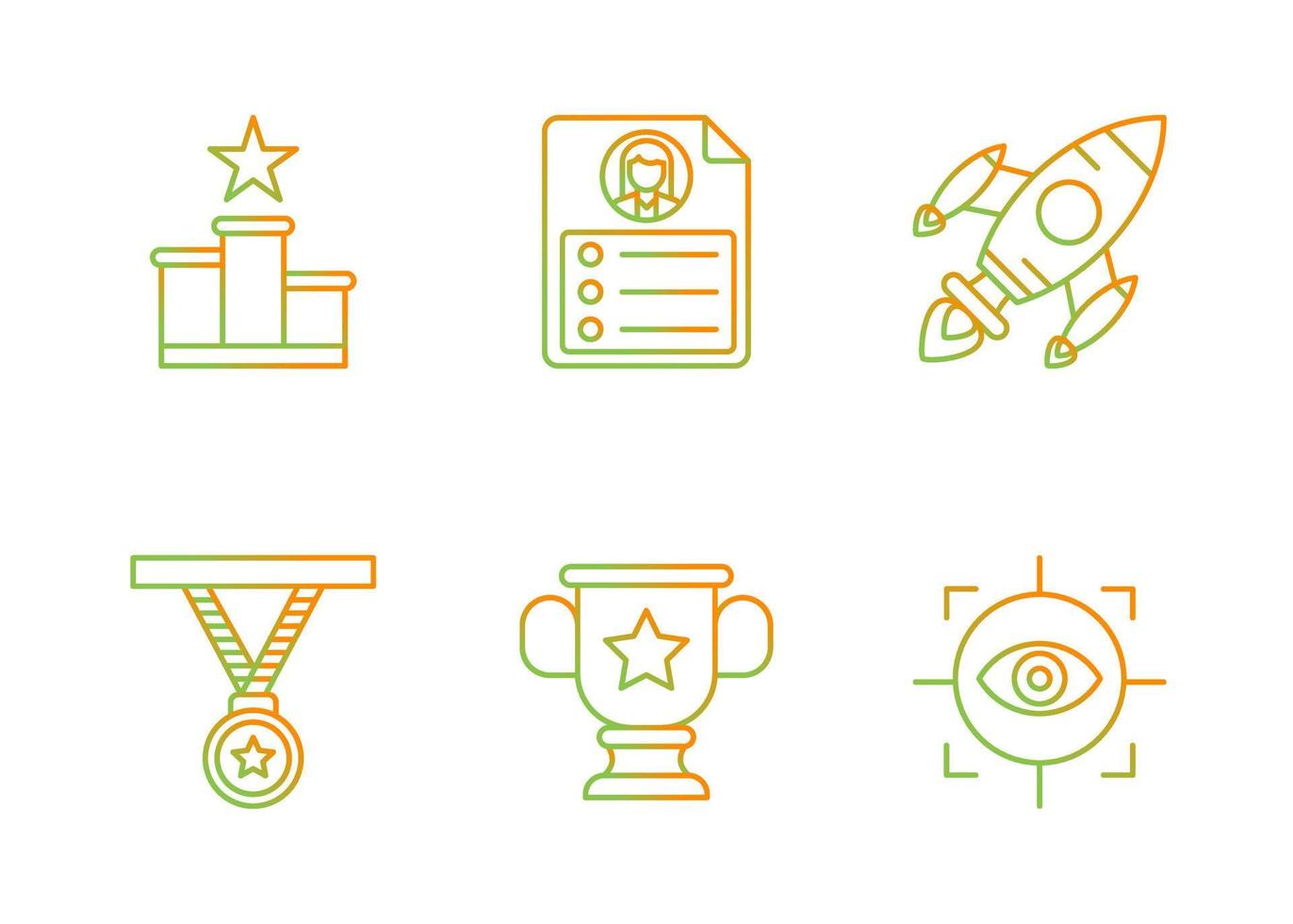 Job Promotion Vector Icon Set