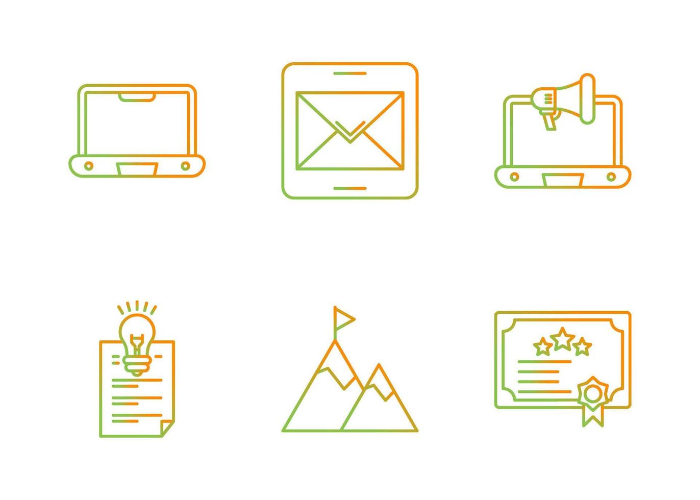 Job Promotion Vector Icon Set
