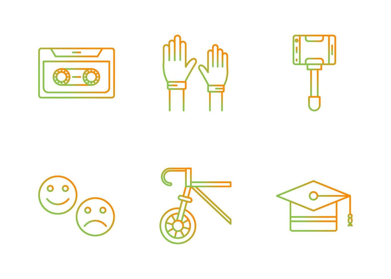Millennial Vector Icon Set