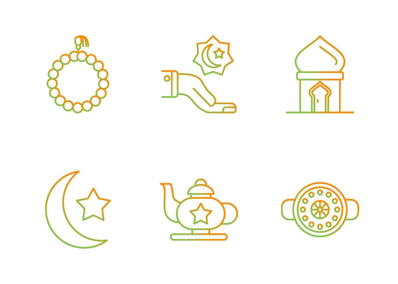 Muslim Vector Icon Set