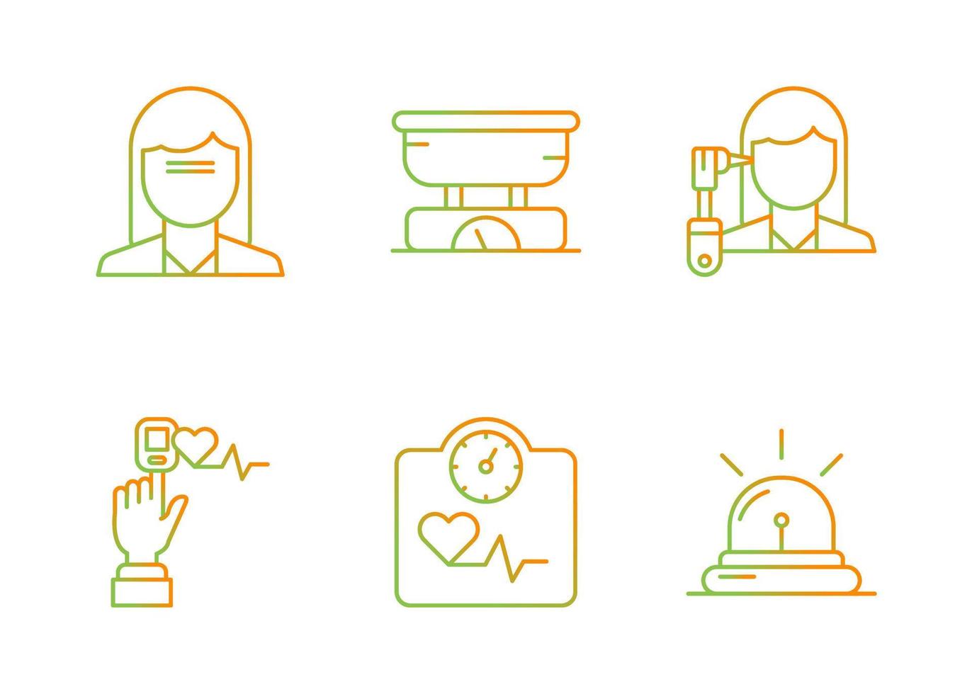 Nursing Home Vector Icon Set