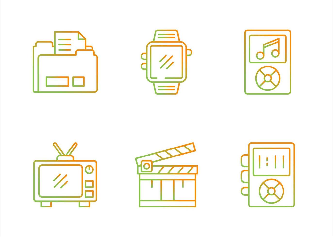 Multimedia Vector Icon Set