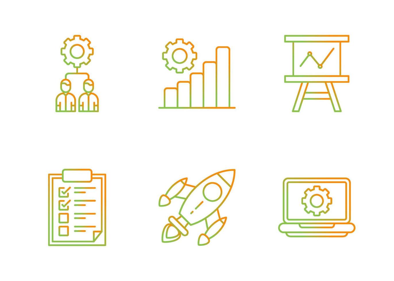 Growth Hacking Vector Icon Set
