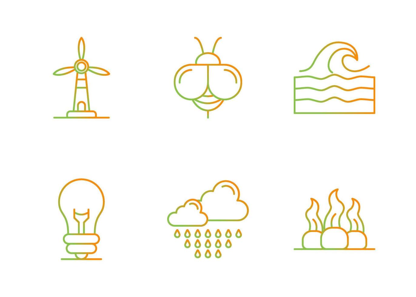 Natural Resources Vector Icon Set