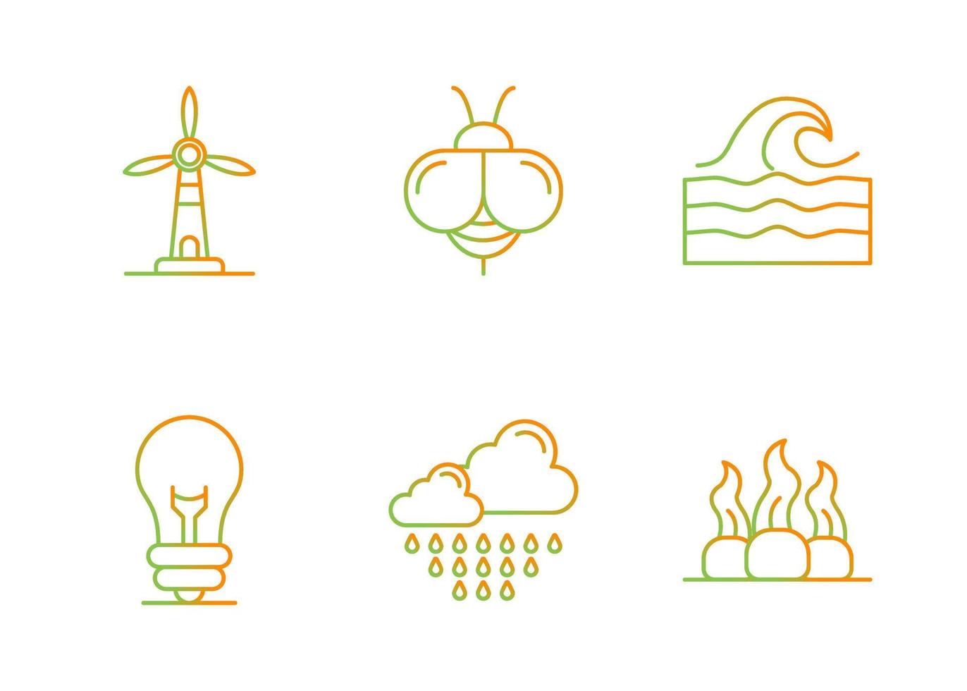 Natural Resources Vector Icon Set