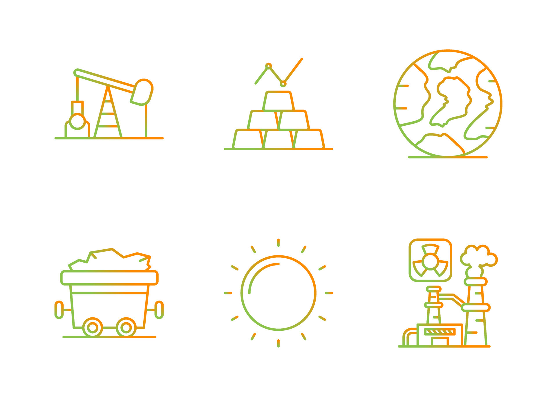 Natural Resources Vector Icon Set 17358485 Vector Art at Vecteezy