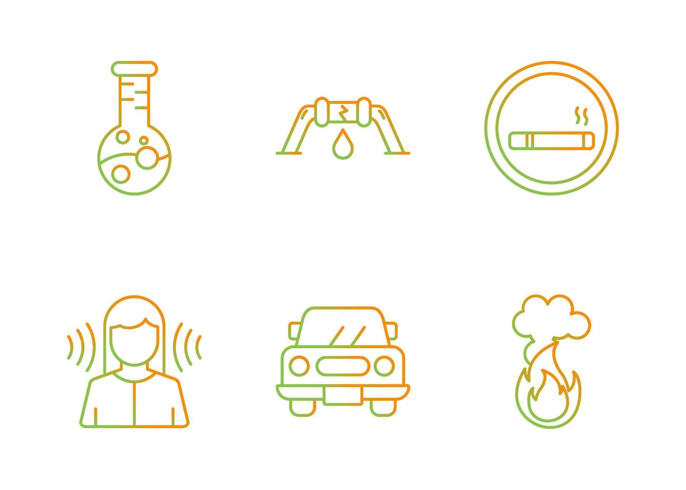 Pollution Vector Icon Set