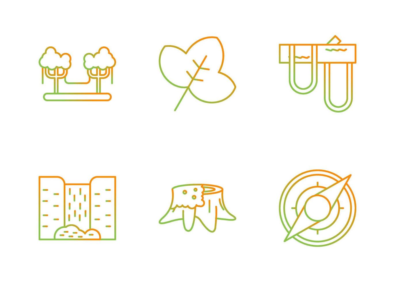 Rainforest Vector Icon Set