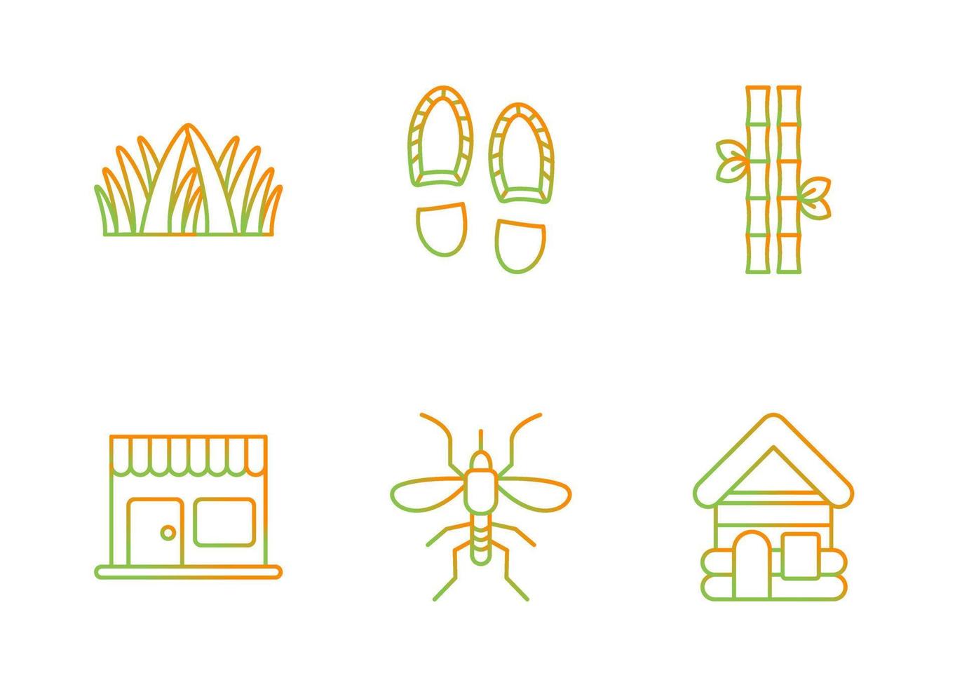 Rainforest Vector Icon Set