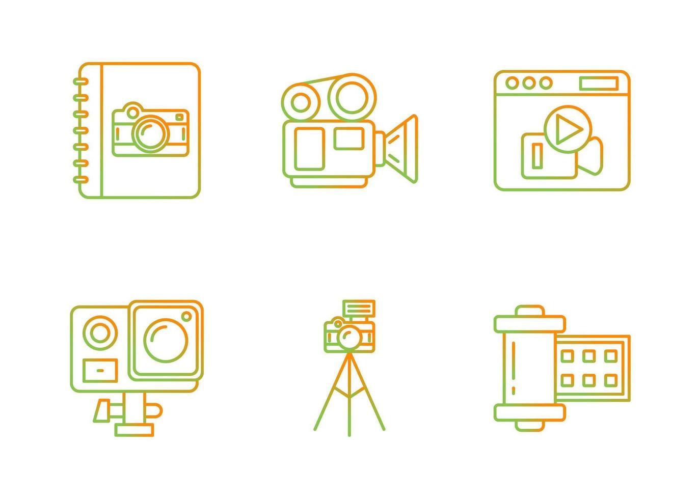 Content Creator Vector Icon Set
