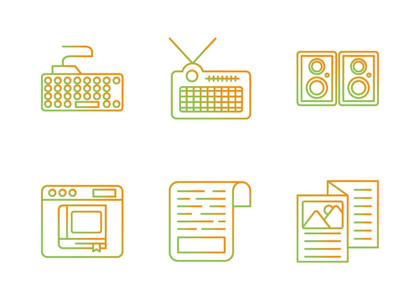Content Creator Vector Icon Set