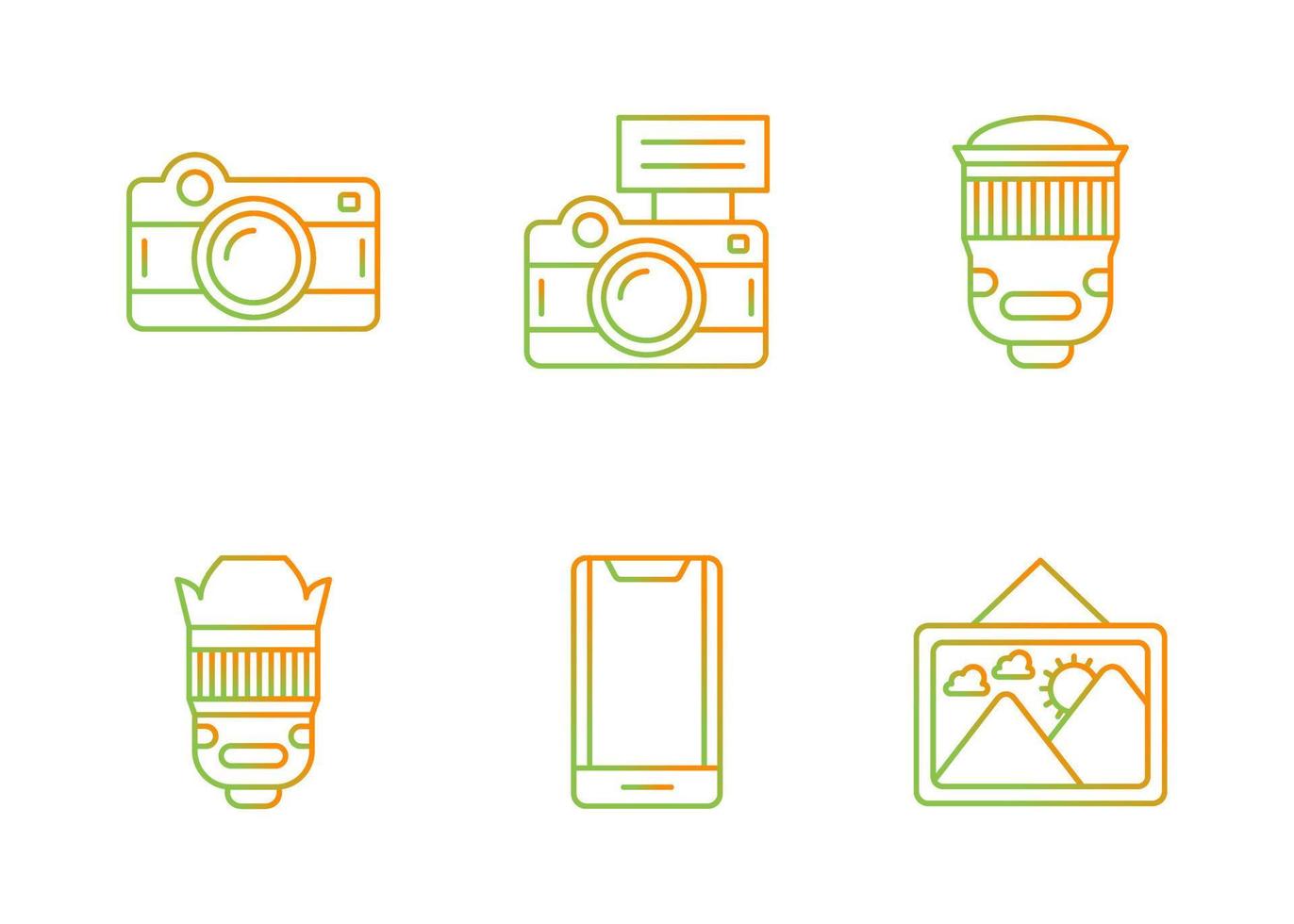 conjunto de iconos de vector de creador de contenido