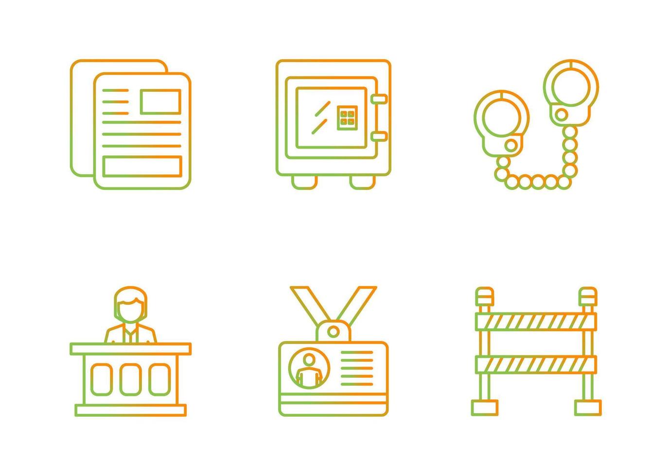 Law and Justice Vector Icon Set