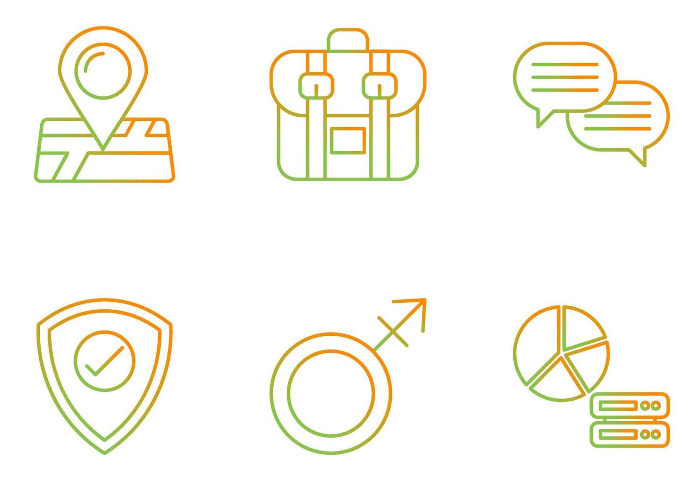 conjunto de iconos de vector de currículum de trabajo