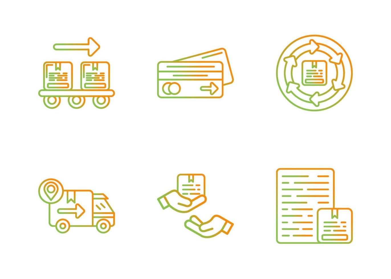 Logistic Delivery Vector Icon Set