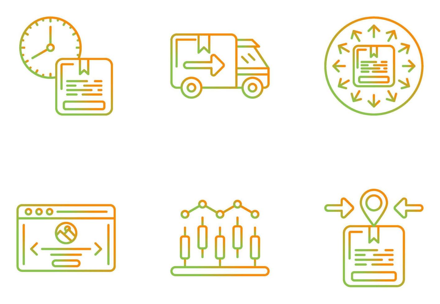 Logistic Delivery Vector Icon Set