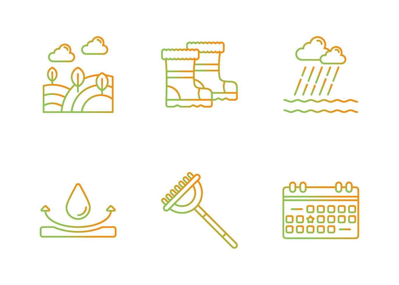 Outdoor Garden Vector Icon Set