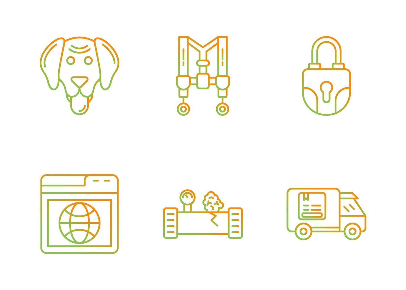 Security at Work Vector Icon Set