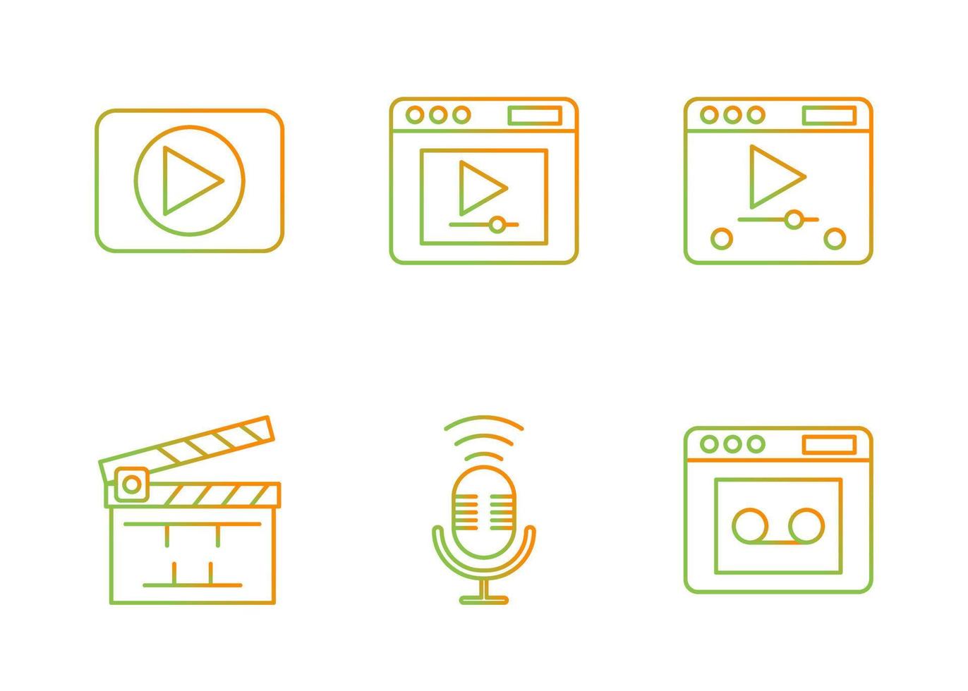 Content Creator Vector Icon Set