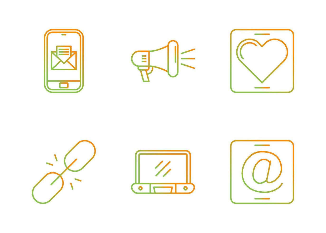Contact us Vector Icon Set
